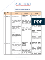 Neet Schedule - 2024-2025