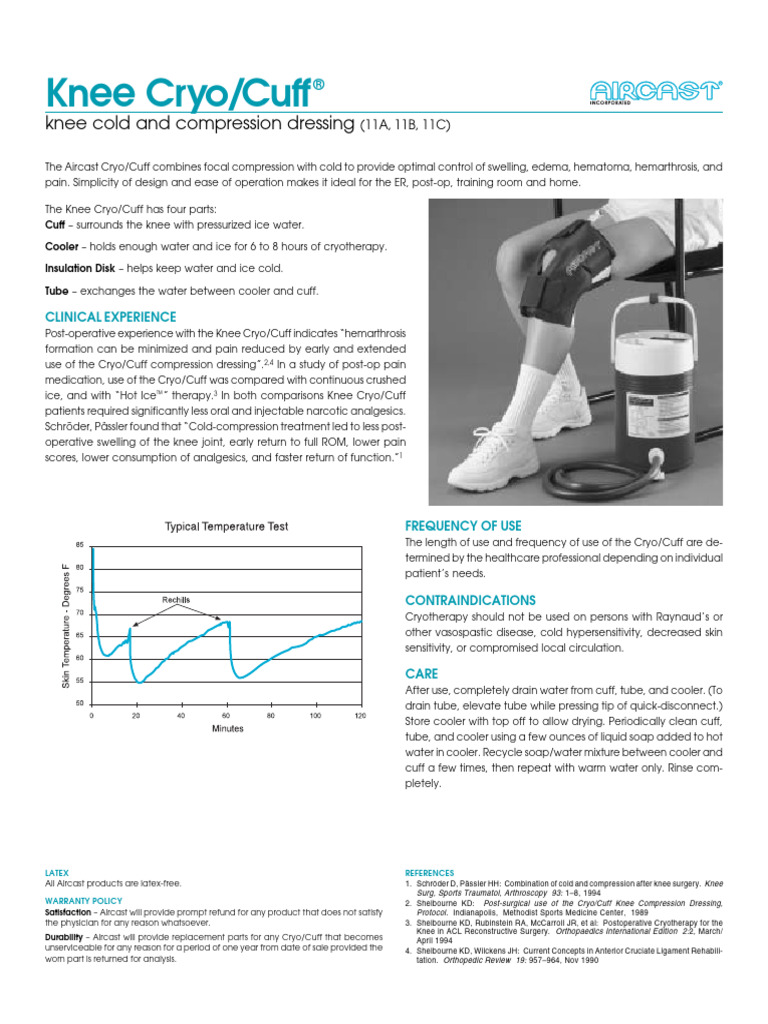 Aircast Knee Cryo Cuffknee | PDF | Clinical Medicine | Medical Specialties