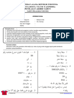 Soal PAT Kelas VII - Bahasa Arab