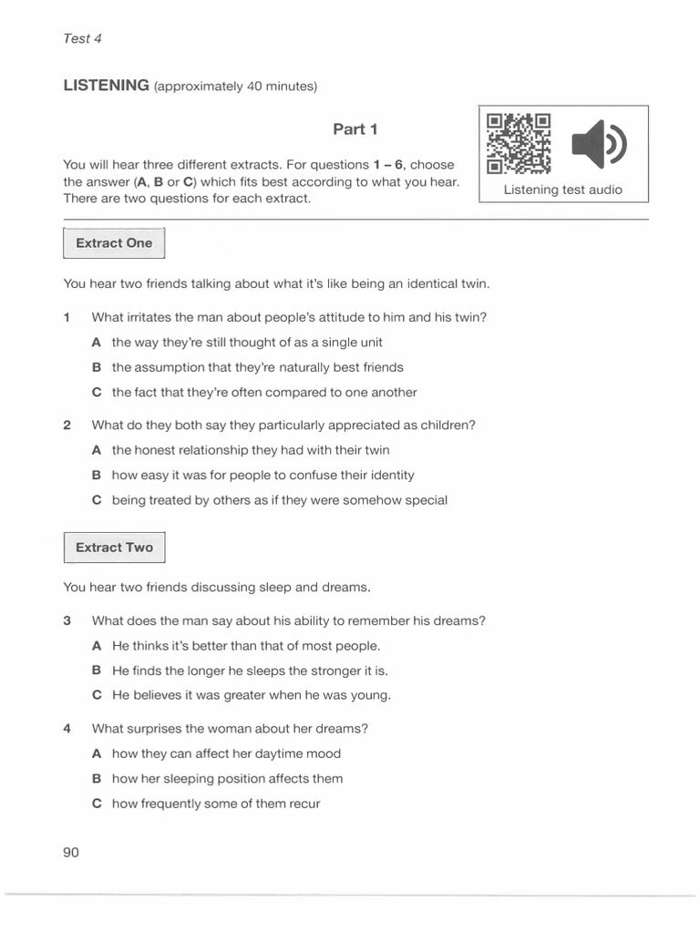 Listening Test4 | PDF | Dream | Cognitive Science