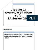 Module 12 - Overview of Microsoft ISA Server 2004