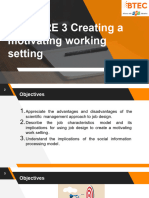 OB Lecture 3 - Create A Motivating Work Setting