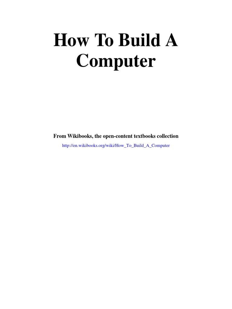 How To Build A Computer | PDF