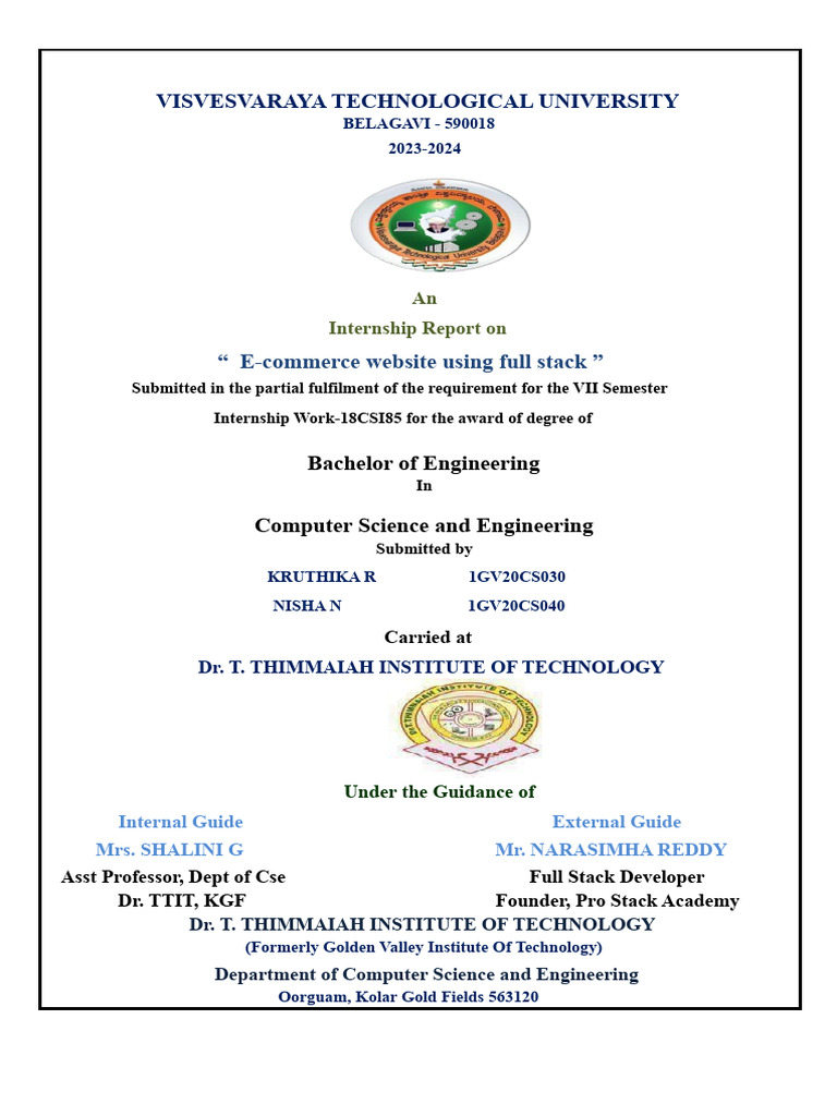 Pro Stack Academy Internship Report | PDF | E Commerce | Mobile App