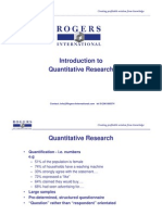 Introduction To Quantitative Research