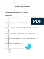 Soal Penilaian Harian Matematika