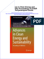 Full Ebook of Advances in Clean Energy and Sustainability Proceedings of Icaer 2022 Suryanarayana Doolla Online PDF All Chapter