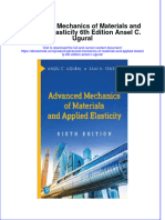 Full Ebook of Advanced Mechanics of Materials and Applied Elasticity 6Th Edition Ansel C Ugural Online PDF All Chapter