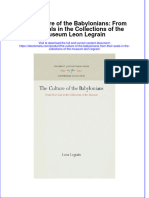 The Culture of The Babylonians From Their Seals in The Collections of The Museum Leon Legrain Online Ebook Texxtbook Full Chapter PDF