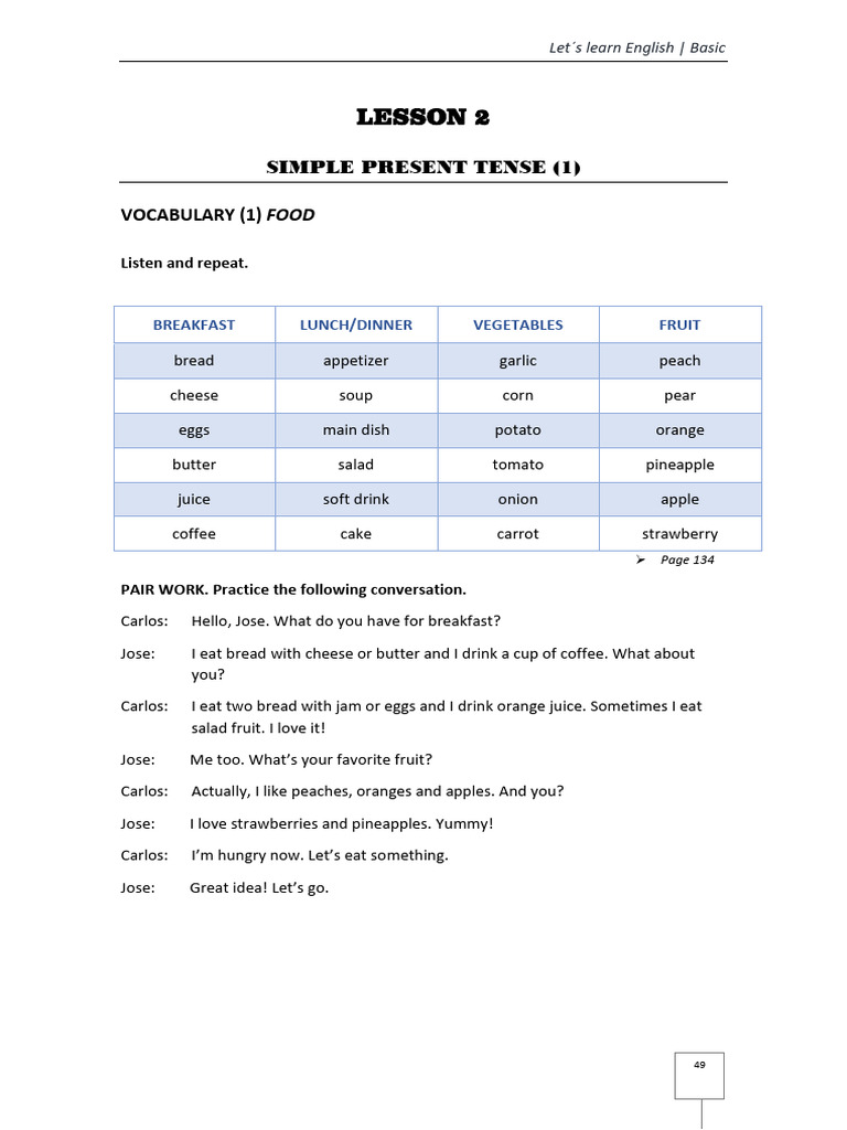 Book ingl s i basic unit 1 2 3 y 4 basic lets learn english book 49 57