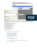 Creating Automobile Registration Form: Frmautomobileregistration (Design)