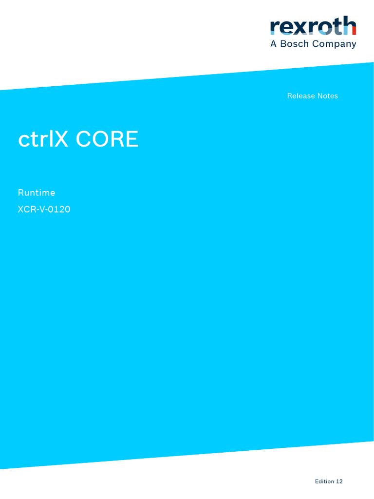 Ctrlx Core Runtime Release Notes Xcr V 0120 En Pdf Booting