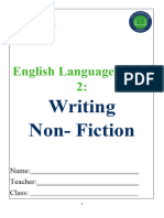 English Language Paper 2 Writing Booklet