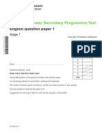 2018 Cambridge Progression Tests English Stage 7 QP P1