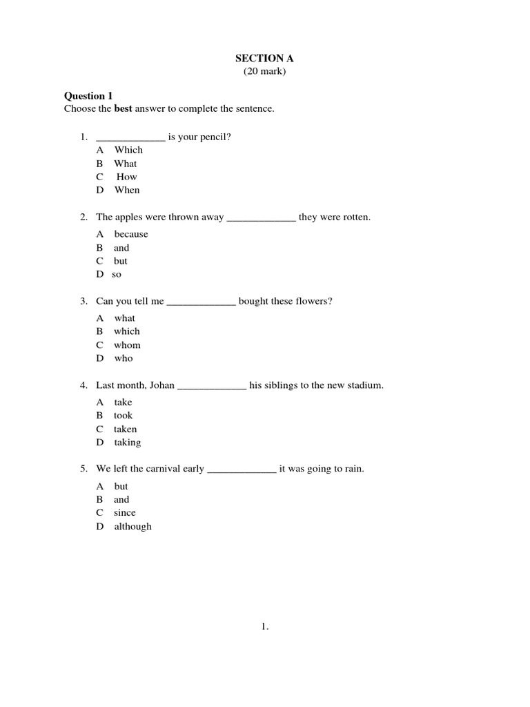 Year 5 english pdf