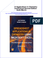 Spreadsheet Applications in Chemistry Using Microsoft Excel Second Edition Aoife Morrin Online Ebook Texxtbook Full Chapter PDF