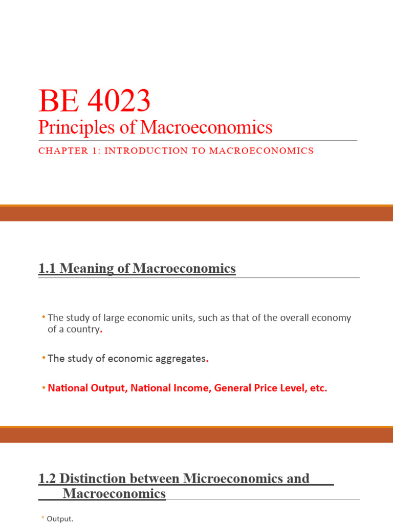 Introduction to Macroeconomics Concepts | PDF | Macroeconomics ...