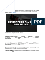 Modelo de Contrato de Aluguel Sem Fiador Simples Para Preencher Word Atualizado 2022