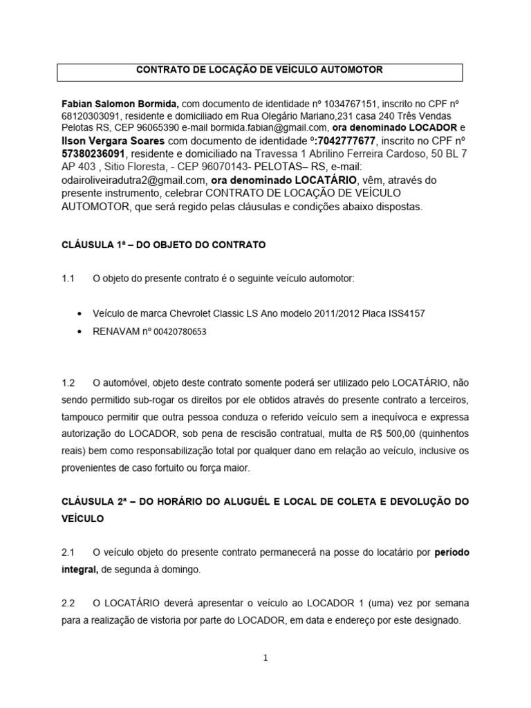 Contrato loca o uber ilson classic download gr tis pdf indeniza o