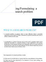 Formulation of A Research Problem