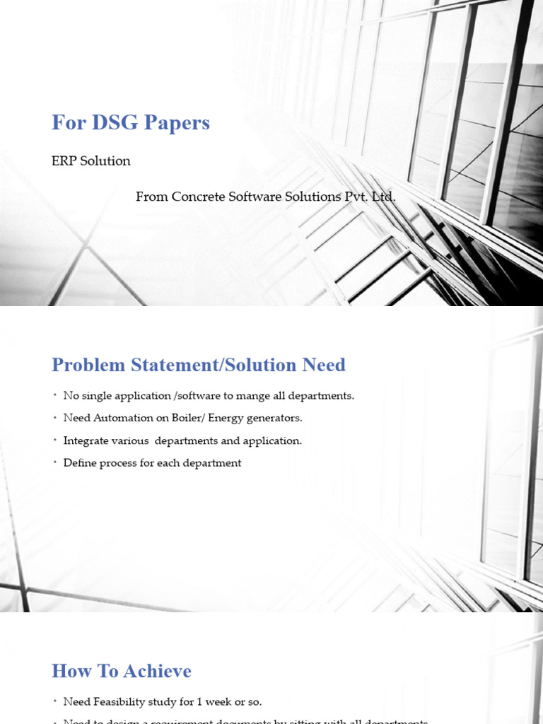 ERP Solutions Feasibility Study Proposal | PDF | Computers