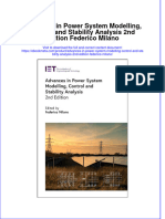 Full Ebook of Advances in Power System Modelling Control and Stability Analysis 2Nd Edition Federico Milano Online PDF All Chapter