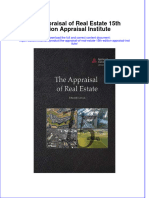 The Appraisal of Real Estate 15Th Edition Appraisal Institute Online Ebook Texxtbook Full Chapter PDF