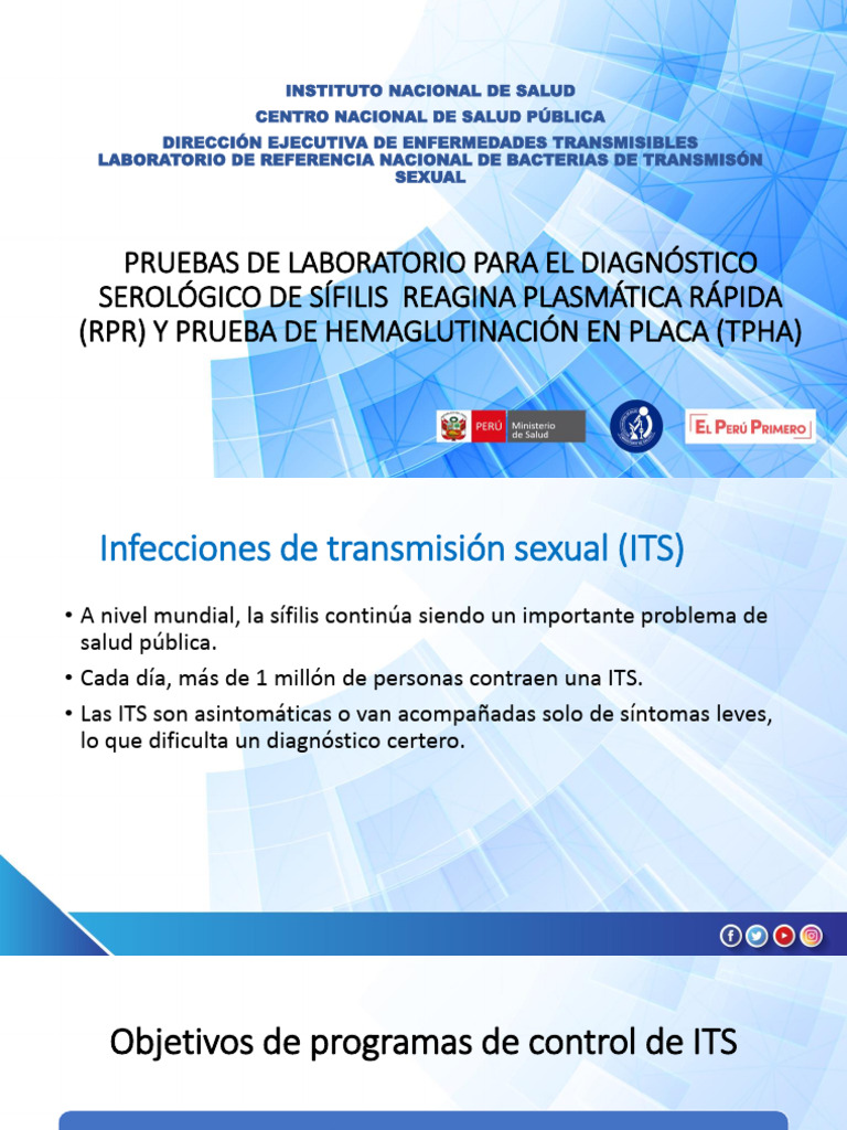 Diagnóstico Serológico de Sífilis RPR y TPHA | PDF | Especialidades ...