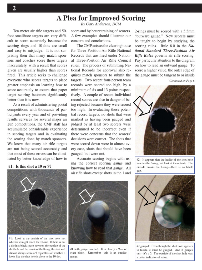 Accurate Scoring for Air Rifle Targets | PDF | Flight