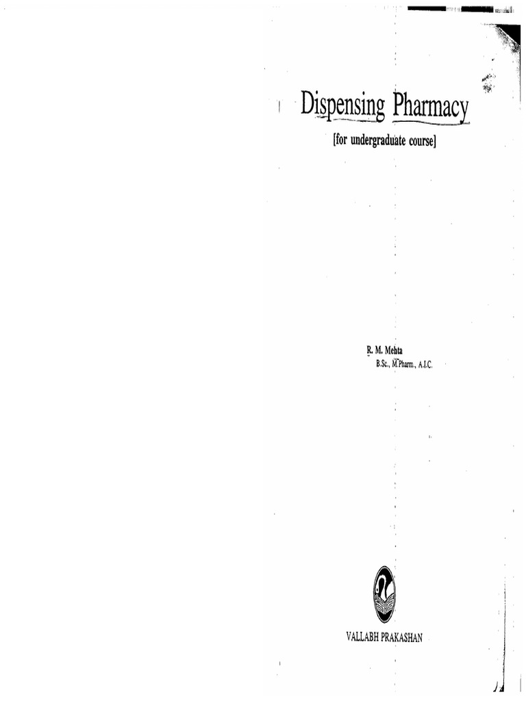 Dispensing Pharmacy r m Mehta PDF