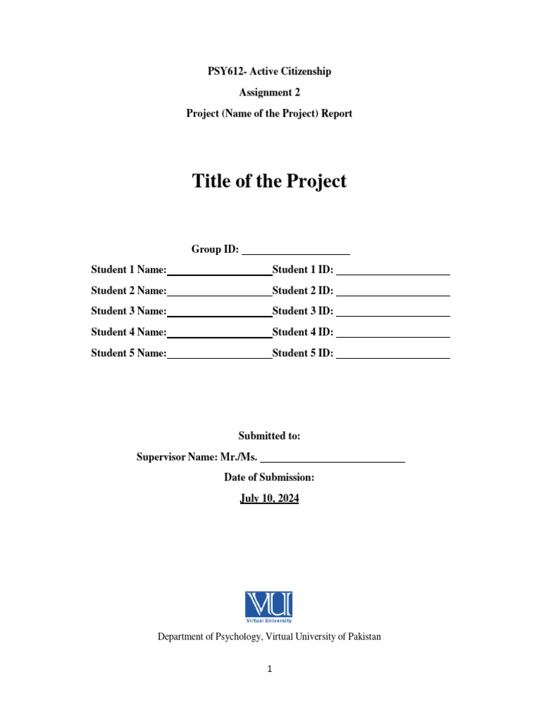 Active Citizenship Project Report PSY612 | PDF | Methodology ...