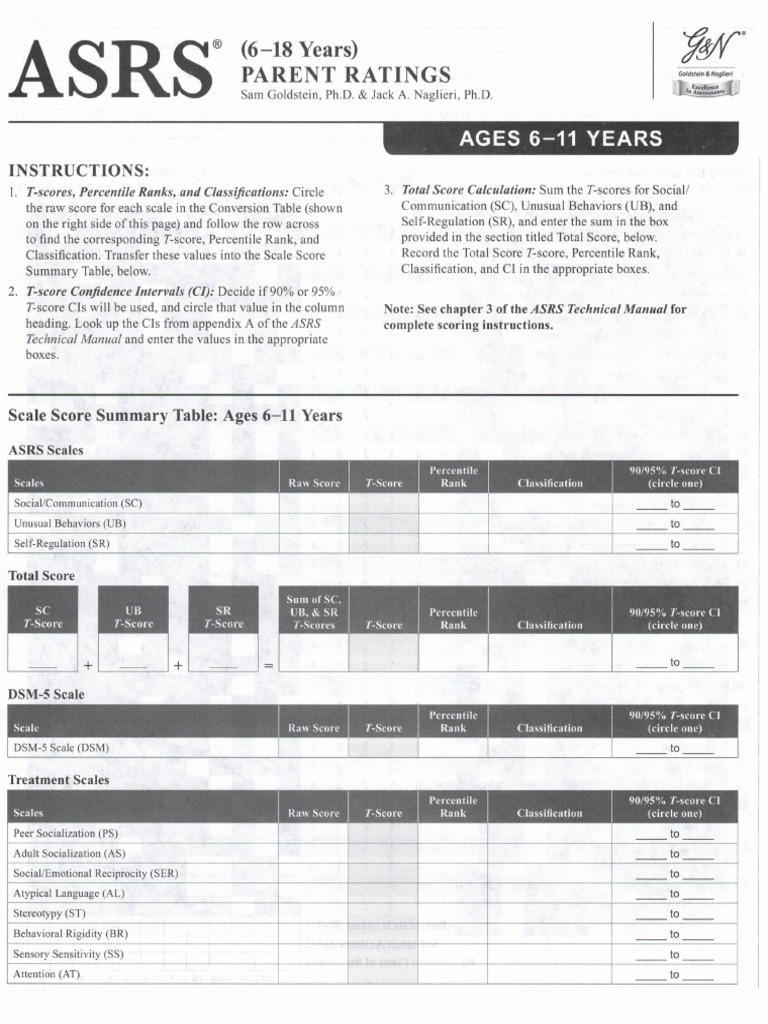 ASRS Parent Scoring 6 11Y PDF