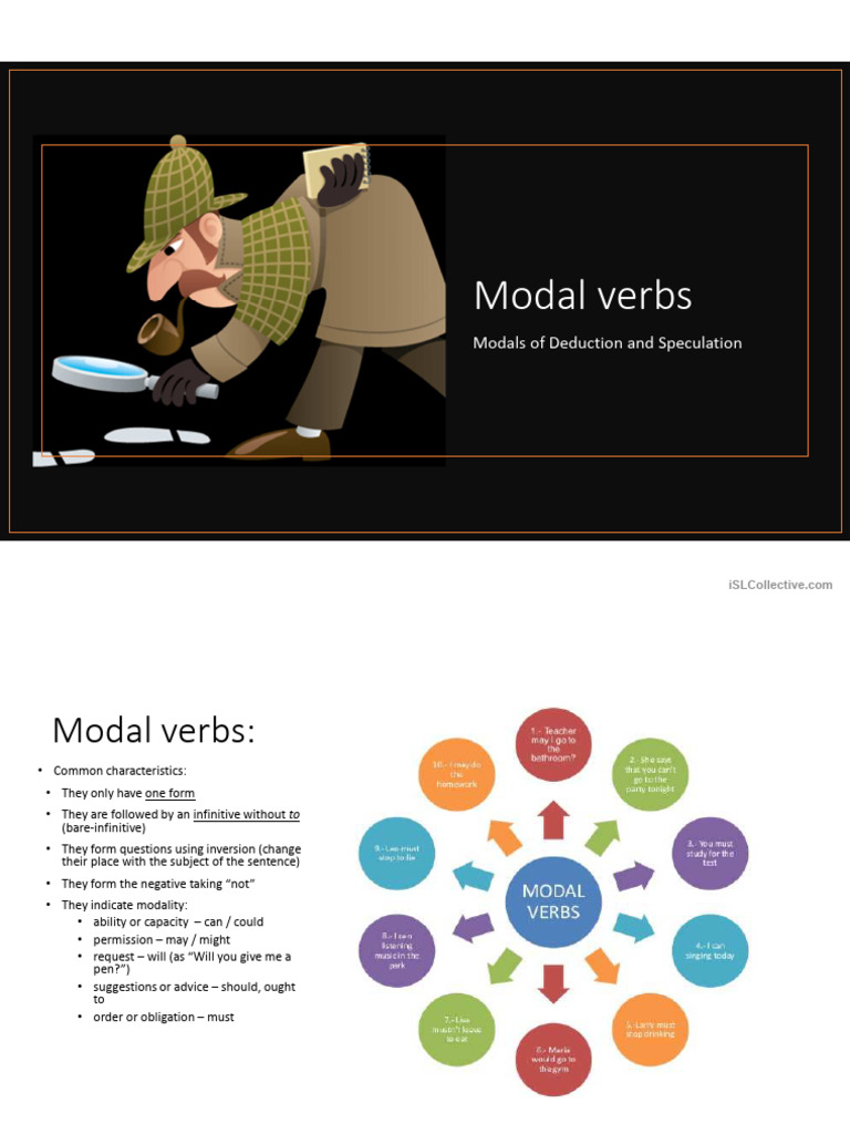 Modal Verbs of Deduction and Speculation PDF Verb Linguistic Typology