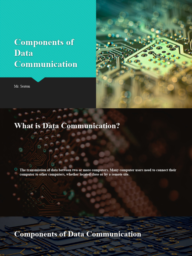 Components of Data Communication | PDF | Computer Network | Duplex ...