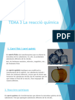 Tema 3 La Reaccio Quimica. Estequiometria