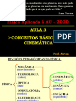 Aula 2 2020 - Física Cinemática Mecânica