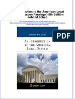 Download full ebook of An Introduction To The American Legal System Aspen Paralegal 5Th Edition John M Scheb online pdf all chapter docx 