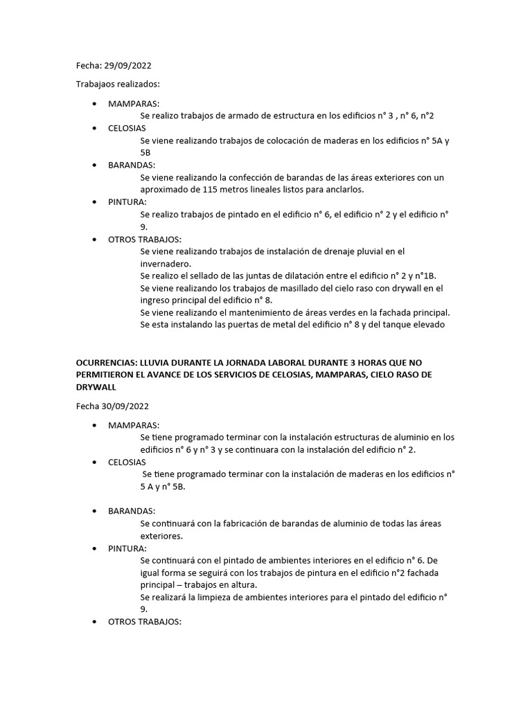 Lista de trabajos programados pdf ingenier a de edificaci n