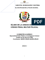 SILABO Código Penal Militar Policial - 2024-I 4to Año EO PNP