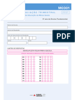 Primeira Avaliação Trimestral: Matemática