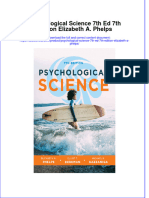 Ebook Psychological Science 7Th Ed 7Th Edition Elizabeth A Phelps Online PDF All Chapter