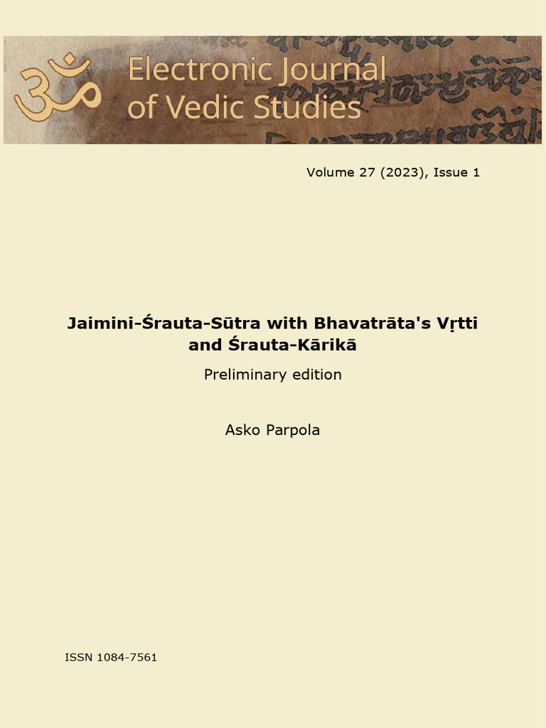 21907-Article Text-44881-1-10-20230510 | PDF | Vedas | Manuscript