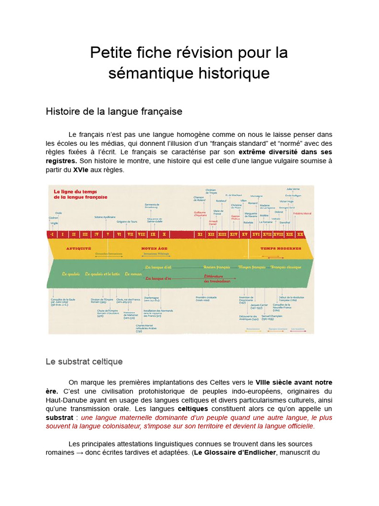 Fiche Sémantique Historique | PDF | Celtes | Gaule