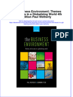 The Business Environment Themes and Issues in A Globalizing World 4Th Edition Paul Wetherly Online Ebook Texxtbook Full Chapter PDF