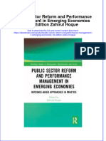 Ebook Public Sector Reform and Performance Management in Emerging Economies 1St Edition Zahirul Hoque Online PDF All Chapter