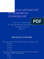 Bölüm 4: Boolean Aritmetiği Ve Demorgan Teoremleri