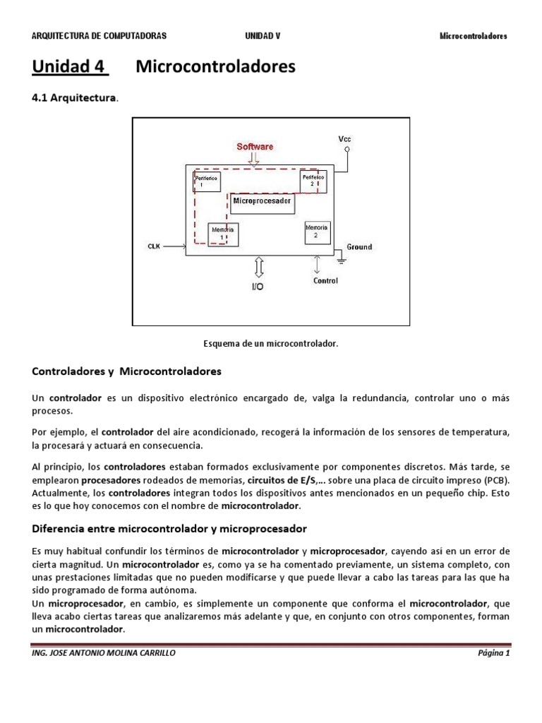 Unidad 4 Microcontrolador Parte 1 | PDF | Microcontrolador | Unidad ...