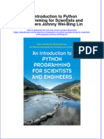 Full Ebook of An Introduction To Python Programming For Scientists and Engineers Johnny Wei Bing Lin Online PDF All Chapter