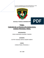 Tema:: Funcion de La Policia Aplicadas en El Codigo Procesal Penal