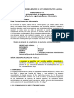 Modelo de Demanda de Ejecución de Acto Administrativo Laboral